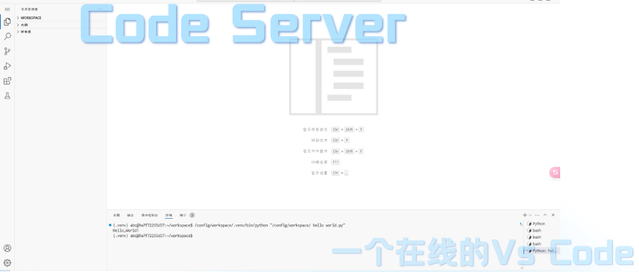 Code Server --一个在线的VS Code